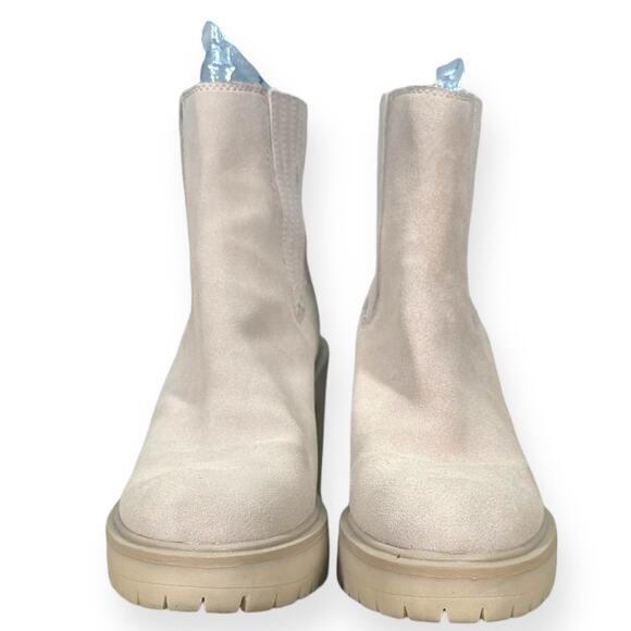 DOLCE VITA Chic Chelsea Boots 9.5 Suede Caster H20 Dune Tan Waterproof Lug Sole - Picture 6 of 11